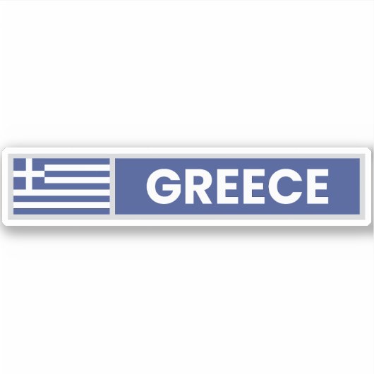 Sticker Drapeau national de la Grèce (Devant)