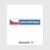 Sticker Drapeau national de la République tchèque (Feuille)