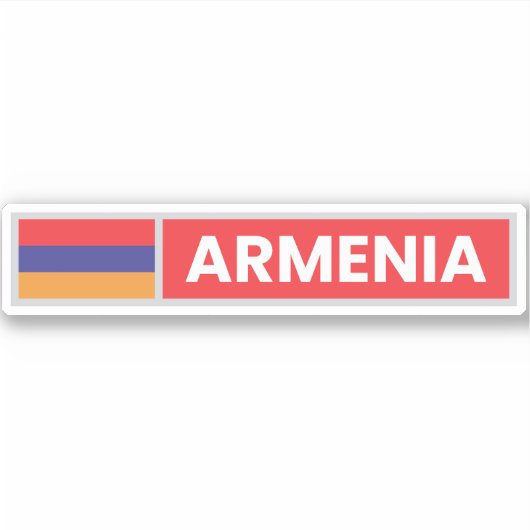 Sticker Drapeau national de l'Arménie (Devant)