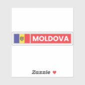 Sticker Drapeau national de Moldova (Feuille)