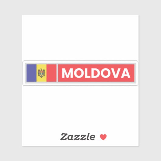Sticker Drapeau national de Moldova (Feuille)