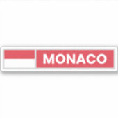 Sticker Drapeau national de Monaco (Devant)