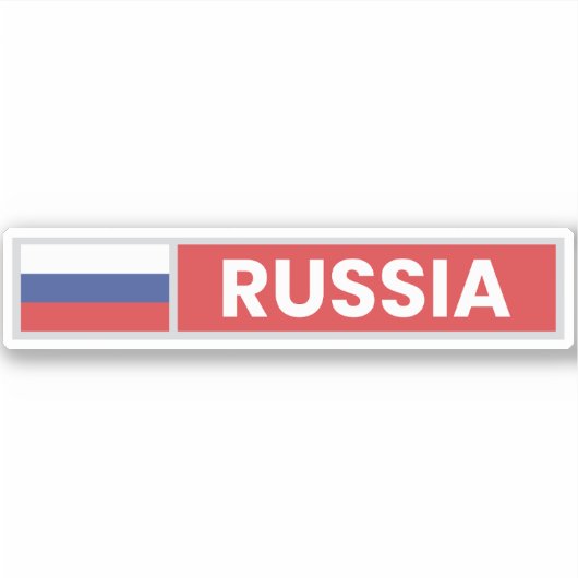 Sticker Drapeau national de Russie (Devant)