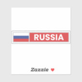 Sticker Drapeau national de Russie (Feuille)