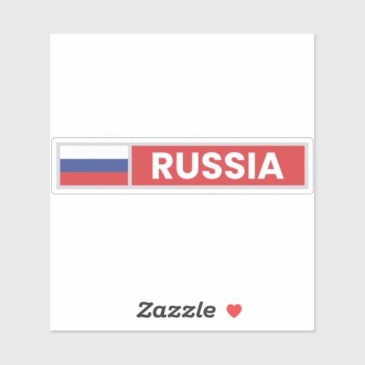 Sticker Drapeau national de Russie (Feuille)