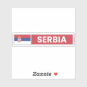 Sticker Drapeau national de Serbie (Feuille)