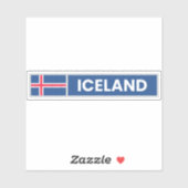 Sticker Drapeau national d'Islande (Feuille)