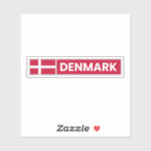 Sticker Drapeau national du Danemark (Feuille)