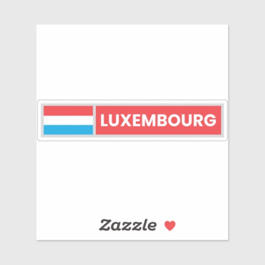 Sticker Drapeau national du Luxembourg (Feuille)