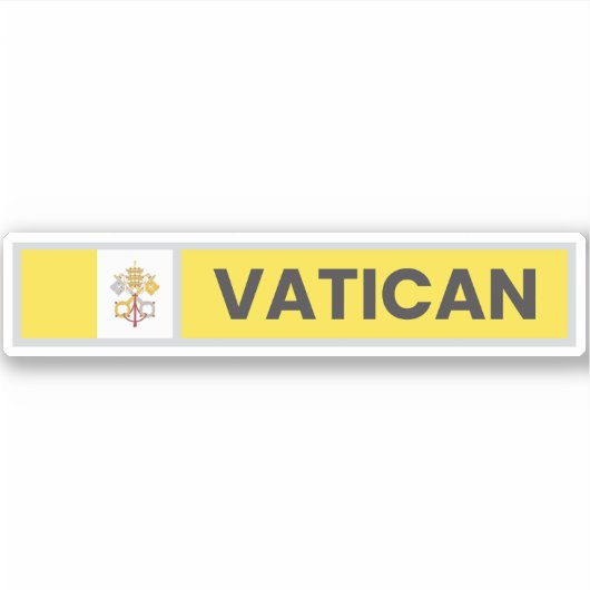 Sticker Drapeau national du Vatican (Devant)