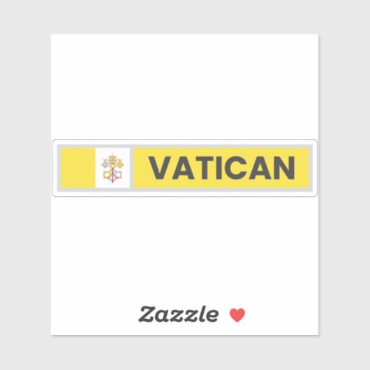 Sticker Drapeau national du Vatican (Feuille)