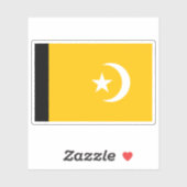 Sticker Drapeau officiel de l'île de Mwali, Comores (2002- (Feuille)