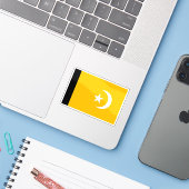 Sticker Drapeau officiel de l'île de Mwali, Comores (2002- (Ordinateur portable avec iPhone)