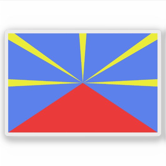 Sticker Drapeau officieux de la Réunion, Lö Mahavéli (2003 (Devant)