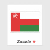 Sticker Drapeau Oman (Feuille)