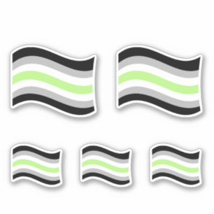Sticker Drapeau ondoyant de fierté agender