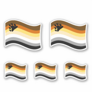 Sticker Drapeau ondoyant de la fierté des ours