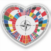Sticker Drapeau OTAN Traité Atlantique (Devant)