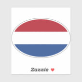 Sticker Drapeau Oval Pays-Bas (Feuille)