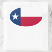 Sticker Drapeau Oval Texas (Sac)