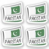 Sticker Drapeau Pakistan Pride X (Recto)