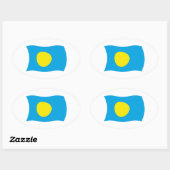 Sticker Drapeau Palau (Feuille)
