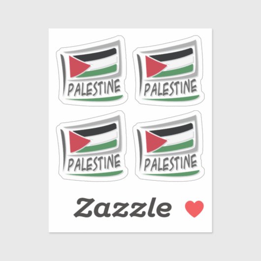 Sticker Drapeau Palestine Pride X (Feuille)
