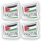 Sticker Drapeau Palestine Pride X (Recto)