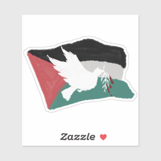 Sticker Drapeau palestinien (Feuille)