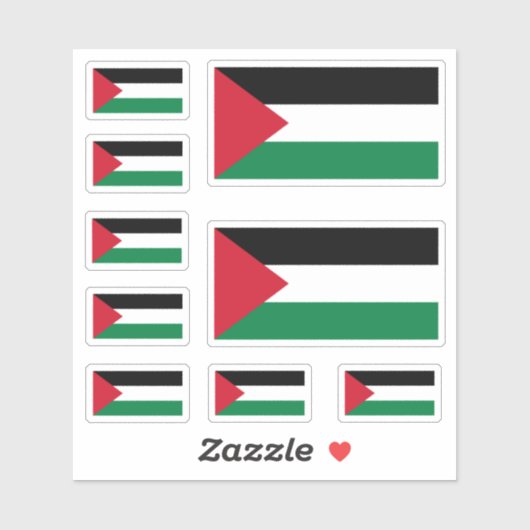 Sticker Drapeau palestinien #pack2 | (a été abattue) ‎ (a  (Feuille)