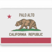 Sticker Drapeau Palo Alto CA (Devant)