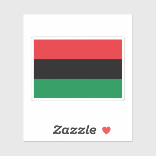 Sticker Drapeau panafricain (Feuille)