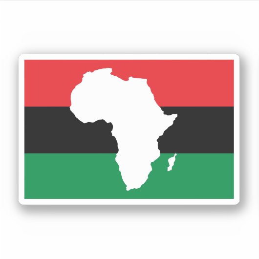 Sticker Drapeau panafricain du continent (Devant)
