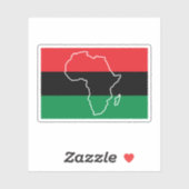 Sticker Drapeau panafricain du continent (Feuille)