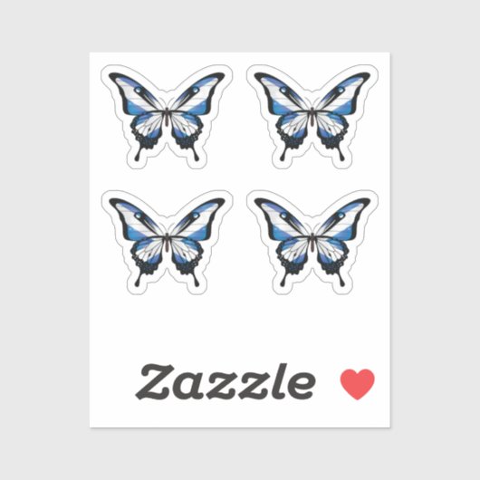 Sticker Drapeau papillon de l'Ecosse Swallowtail (Feuille)