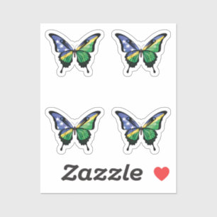 Sticker Drapeau papillon de queue de l'Île Salomon