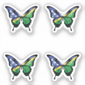 Sticker Drapeau papillon de queue de l'Île Salomon (Recto)