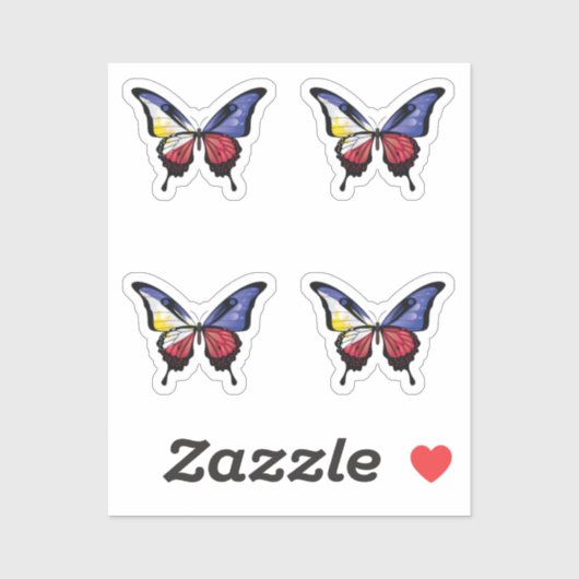 Sticker Drapeau papillon des Philippines (Feuille)
