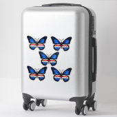 Sticker Drapeau papillon du Cap-Vert (Sur valise)