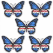 Sticker Drapeau papillon du Cap-Vert (Devant)