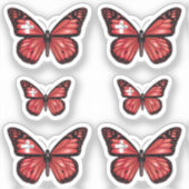 Sticker Drapeau papillon suisse (Recto)
