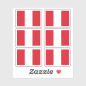 Sticker Drapeau péruvien (Feuille)