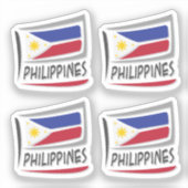 Sticker Drapeau philippin Pride X (Recto)