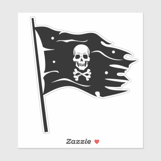 Sticker Drapeau pirate - Jolly roger (Feuille)