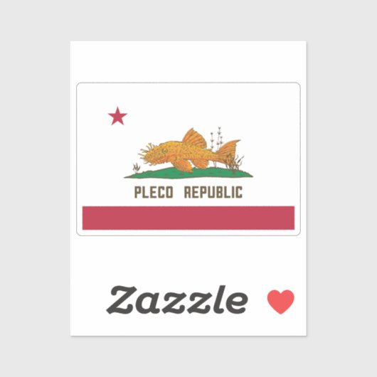 Sticker Drapeau Pleco Republic (Feuille)
