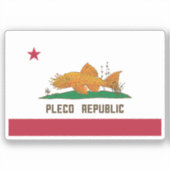 Sticker Drapeau Pleco Republic (Recto)
