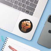 STICKER DRAPEAU POC STRIPE (Ordinateur portable avec iPhone)