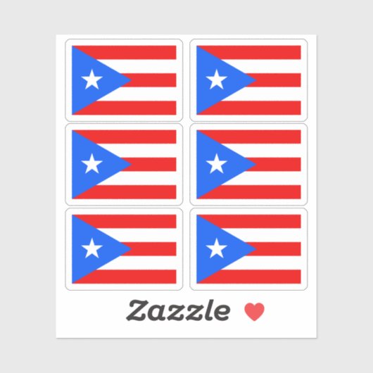 Sticker Drapeau portoricain (Feuille)