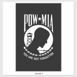 Sticker Drapeau POW MIA : Soldats disparus de la guerre du