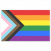 Sticker Drapeau Progress Pride LGBTQ+ (Devant)